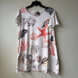 Cal Style Beach Theme T Shirt Dress‎ Size Medium